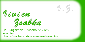 vivien zsabka business card